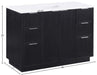 Meridian Furniture - Willard 48" Black Engineered Stone And Solid Wood Bathroom Vanity - 436Black-48 - GreatFurnitureDeal