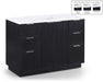 Meridian Furniture - Willard 48" Black Engineered Stone And Solid Wood Bathroom Vanity - 436Black-48 - GreatFurnitureDeal