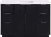 Meridian Furniture - Willard 48" Black Engineered Stone And Solid Wood Bathroom Vanity - 436Black-48 - GreatFurnitureDeal