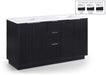 Meridian Furniture - Willard 60" Black Engineered Stone And Solid Wood Bathroom Vanity - 436Black-60 - GreatFurnitureDeal