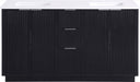 Meridian Furniture - Willard 60" Black Engineered Stone And Solid Wood Bathroom Vanity - 436Black-60 - GreatFurnitureDeal