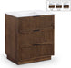 Meridian Furniture - Willard 30" Brown Engineered Stone And Solid Wood Bathroom Vanity - 436Brown-30 - GreatFurnitureDeal