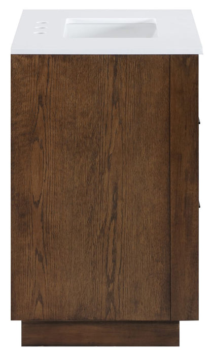 Meridian Furniture - Willard 30" Brown Engineered Stone And Solid Wood Bathroom Vanity - 436Brown-30 - GreatFurnitureDeal