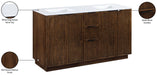 Meridian Furniture - Willard 60" Brown Engineered Stone And Solid Wood Bathroom Vanity - 436Brown-60 - GreatFurnitureDeal