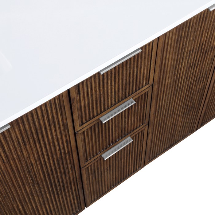 Meridian Furniture - Willard 60" Brown Engineered Stone And Solid Wood Bathroom Vanity - 436Brown-60 - GreatFurnitureDeal
