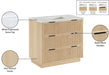 Meridian Furniture - Willard 36" Natural Engineered Stone And Solid Wood Bathroom Vanity - 436Natural-36 - GreatFurnitureDeal