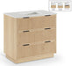 Meridian Furniture - Willard 36" Natural Engineered Stone And Solid Wood Bathroom Vanity - 436Natural-36 - GreatFurnitureDeal