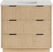 Meridian Furniture - Willard 36" Natural Engineered Stone And Solid Wood Bathroom Vanity - 436Natural-36 - GreatFurnitureDeal