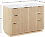 Meridian Furniture - Willard 48" Natural Engineered Stone And Solid Wood Bathroom Vanity - 436Natural-48 - GreatFurnitureDeal