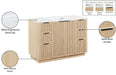 Meridian Furniture - Willard 48" Natural Engineered Stone And Solid Wood Bathroom Vanity - 436Natural-48 - GreatFurnitureDeal