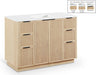 Meridian Furniture - Willard 48" Natural Engineered Stone And Solid Wood Bathroom Vanity - 436Natural-48 - GreatFurnitureDeal