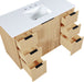 Meridian Furniture - Willard 48" Natural Engineered Stone And Solid Wood Bathroom Vanity - 436Natural-48 - GreatFurnitureDeal