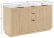 Meridian Furniture - Willard 60" Natural Engineered Stone And Solid Wood Bathroom Vanity - 436Natural-60 - GreatFurnitureDeal