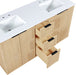 Meridian Furniture - Willard 60" Natural Engineered Stone And Solid Wood Bathroom Vanity - 436Natural-60 - GreatFurnitureDeal