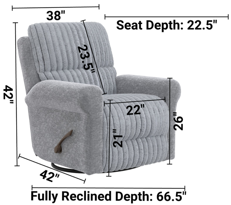 Catnapper - Foxy Power Zero Gravity Recliner in Nickel - 64370-7-NICKEL - GreatFurnitureDeal
