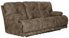 Catnapper - Voyager Power Lay Flat Reclining Sofa with 3x Recliner and Table in Brandy - 643845 - GreatFurnitureDeal