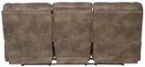 Catnapper - Voyager Power Lay Flat Reclining Sofa with 3x Recliner and Table in Brandy - 643845 - GreatFurnitureDeal