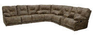 Catnapper - Voyager 3 Piece Lay Flat Sectional Sofa Set in Brandy - 43845-SECTIONAL - GreatFurnitureDeal