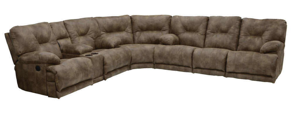 Catnapper - Voyager 3 Piece Lay Flat Sectional Sofa Set in Brandy - 43845-SECTIONAL - GreatFurnitureDeal