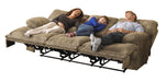 Catnapper - Voyager Power Lay Flat Reclining Sofa with 3x Recliner and Table in Brandy - 643845 - GreatFurnitureDeal