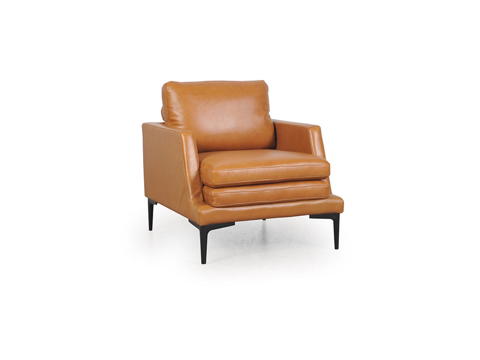 Moroni - Rica Full Leather Chair and Ottoman Set in Tan - 43901BS1961-CO