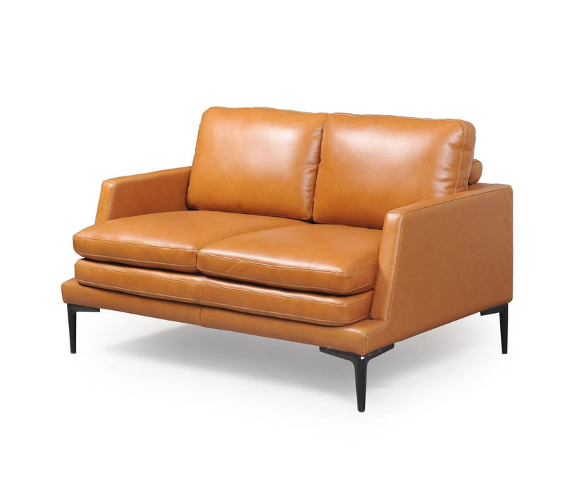Moroni - Rica Full Leather 4 Piece Living Room Set in Tan - 43903BS1961-SLCO - GreatFurnitureDeal