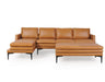 Moroni - Rica Full Leather  Sectional Sofa in Tan - 439SCBS1961 - GreatFurnitureDeal