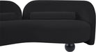 Meridian Furniture - Daphne 64" Black Chenille Fabric Upholstered Loveseat - 44001Black-L - GreatFurnitureDeal