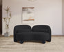 Meridian Furniture - Daphne 64" Black Chenille Fabric Upholstered Loveseat - 44001Black-L - GreatFurnitureDeal