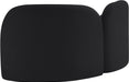 Meridian Furniture - Daphne 64" Black Chenille Fabric Upholstered Loveseat - 44001Black-L - GreatFurnitureDeal