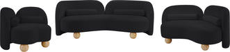 Meridian Furniture - Daphne 89" Black Chenille Fabric Upholstered Sofa - 44001Black-S - GreatFurnitureDeal