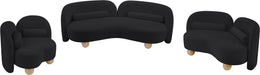 Meridian Furniture - Daphne 89" Black Chenille Fabric Upholstered Sofa - 44001Black-S - GreatFurnitureDeal