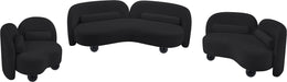 Meridian Furniture - Daphne 89" Black Chenille Fabric Upholstered Sofa - 44001Black-S - GreatFurnitureDeal