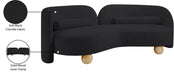 Meridian Furniture - Daphne 89" Black Chenille Fabric Upholstered Sofa - 44001Black-S - GreatFurnitureDeal