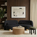 Meridian Furniture - Daphne 89" Black Chenille Fabric Upholstered Sofa - 44001Black-S - GreatFurnitureDeal