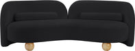 Meridian Furniture - Daphne 89" Black Chenille Fabric Upholstered Sofa - 44001Black-S - GreatFurnitureDeal