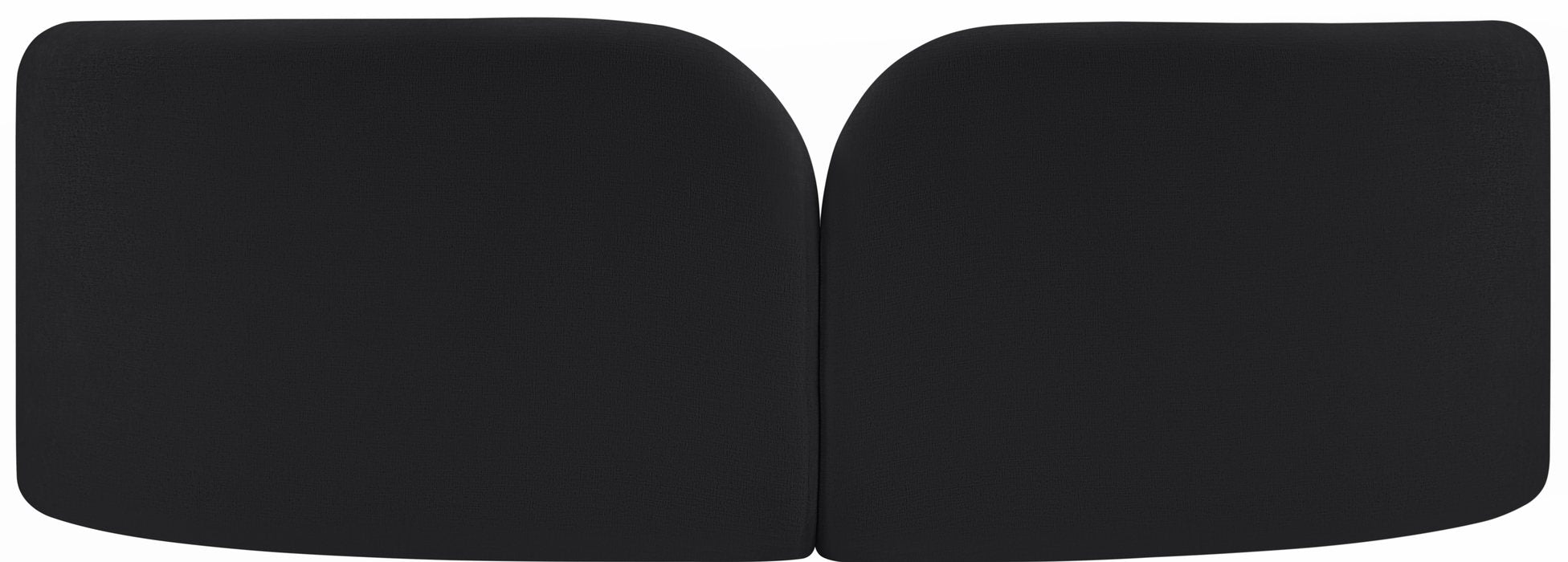 Meridian Furniture - Daphne 89" Black Chenille Fabric Upholstered Sofa - 44001Black-S - GreatFurnitureDeal