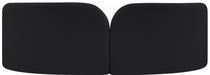 Meridian Furniture - Daphne 89" Black Chenille Fabric Upholstered Sofa - 44001Black-S - GreatFurnitureDeal