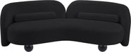 Meridian Furniture - Daphne 89" Black Chenille Fabric Upholstered Sofa - 44001Black-S - GreatFurnitureDeal