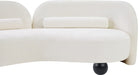 Meridian Furniture - Daphne 64" Cream Chenille Fabric Upholstered Loveseat - 44001Cream-L - GreatFurnitureDeal