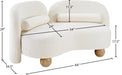 Meridian Furniture - Daphne 64" Cream Chenille Fabric Upholstered Loveseat - 44001Cream-L - GreatFurnitureDeal