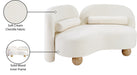 Meridian Furniture - Daphne 64" Cream Chenille Fabric Upholstered Loveseat - 44001Cream-L - GreatFurnitureDeal