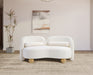Meridian Furniture - Daphne 64" Cream Chenille Fabric Upholstered Loveseat - 44001Cream-L - GreatFurnitureDeal