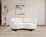 Meridian Furniture - Daphne 64" Cream Chenille Fabric Upholstered Loveseat - 44001Cream-L - GreatFurnitureDeal