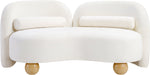 Meridian Furniture - Daphne 64" Cream Chenille Fabric Upholstered Loveseat - 44001Cream-L - GreatFurnitureDeal