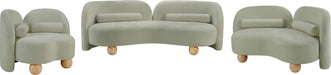 Meridian Furniture - Daphne 89" Mint Chenille Fabric Upholstered Sofa - 44001Mint-S - GreatFurnitureDeal