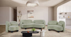 Meridian Furniture - Daphne 89" Mint Chenille Fabric Upholstered Sofa - 44001Mint-S - GreatFurnitureDeal