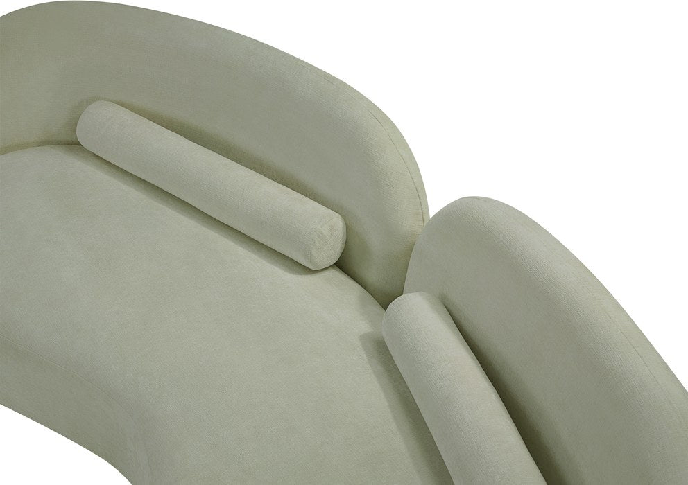 Meridian Furniture - Daphne 89" Mint Chenille Fabric Upholstered Sofa - 44001Mint-S - GreatFurnitureDeal