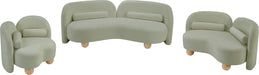 Meridian Furniture - Daphne 89" Mint Chenille Fabric Upholstered Sofa - 44001Mint-S - GreatFurnitureDeal