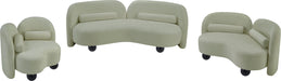 Meridian Furniture - Daphne 89" Mint Chenille Fabric Upholstered Sofa - 44001Mint-S - GreatFurnitureDeal